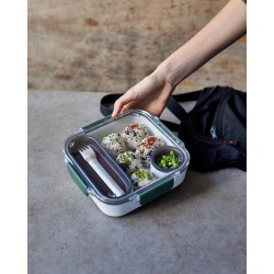Lunch box kwadratowy oliwkowy Black+Blum