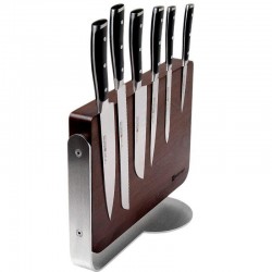 Drewniany magnetyczny blok na noże + 6 noży CLASSIC IKON WÜSTHOF