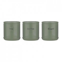 Pojemniki ceramiczne 3 szt PRICE & KENSINGTON zielony